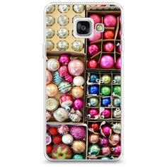 Силиконовый чехол "Елочные игрушки" на Samsung Galaxy A3 2016 / Самсунг Галакси А3 2016 Case Place