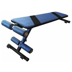 Скамья для пресса Альфа подвесная на шведскую стенку (Синий-Черный) Flexter