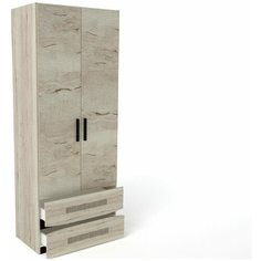 Шкаф СБК 2-х дверный, Мале Дуб галифакс белый