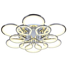 Светодиодная люстра 8000/6+6 CHR 372W+15W RGB Profit Light