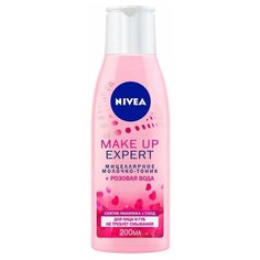 Нивея / Nivea Make Up Expert - Мицеллярное молочко-тоник + розовая вода для лица и губ 200 мл