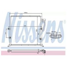 NISSENS 94157 Радиатор кондиционера внешний