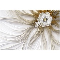 Фотообои виниловые на флизелиновой основе "Шелковый цветок 3D", Арт. 14-489, 400х270 см (ШхВ) Polimar