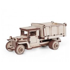 Конструктор 3D деревянный подвижный Lemmo Грузовичок Самосвал