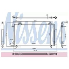 NISSENS 94740 Радиатор кондиционера внешний
