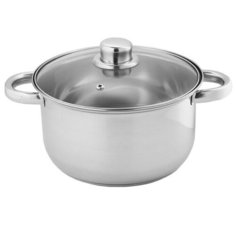 Кастрюля нерж. 3,5 л, 20 см, стекл. крышка, арт. ВЕ-157/2 Webber