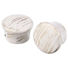 Наконечники для карниза OLEXDECO «Филда» для труб диаметром 25 мм. Белое золото ампир