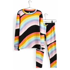 Комплект термобелья BURTON Fleece Base Layer Set 13213107965, размер L, true black rainbow mashup