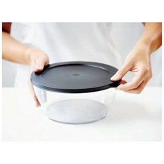 Чаша с крышкой, Миска с крышкой, Сервировочная емкость с крышкой, Салатник Tupperware "Кристалл" (1,3 л)
