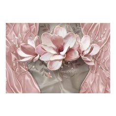 Фотообои виниловые на флизелиновой основе "Розовая магнолия 3D", Арт. 14-268, 400х270 см (ШхВ) Polimar