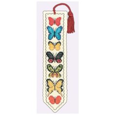 Набор для вышивания закладки: MARQUE PAGE LES PAPILLONS (Бабочки) Le Bonheur des Dames 5*20, 4542