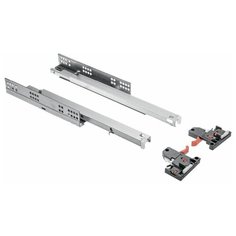 GTV Направляющие MODERN SLIDE L-500 с 3D регулировкой полного выдвижения для деревянных ящиков с доводчиком