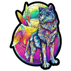 Пазл деревянный 134 деталей Puzzle: Космический волк