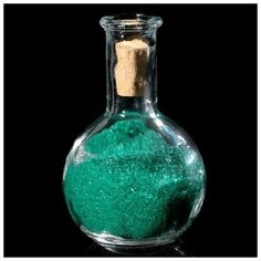 Ваза декоративная малая "Илис" с зелёным наполнителем Evis