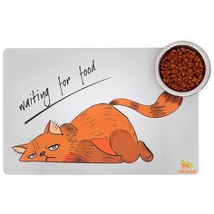 Коврик под миску Пижон Waiting for Food 43х28cm 5089591