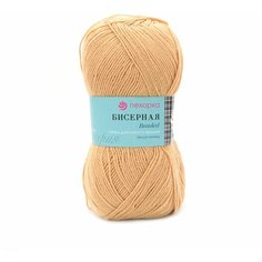 Пряжа Пехорка Бисерная 100гр., 450м. (100% высокообъёмный акрил) (124-Песочный) 5 шт