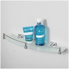 Полка для ванной стеклянная с бортиком WasserKRAFT Dill K-3944