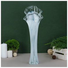 Ваза "Волна" 40 см, белая 1984721 Сима ленд