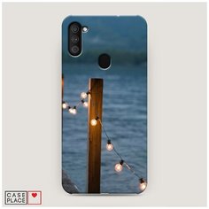Чехол Пластиковый Samsung Galaxy M11 Гирлянды на причале Case Place