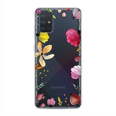 Силиконовый чехол "Цветочная рамка" на Samsung Galaxy A71 / Самсунг Галакси А71 Case Place