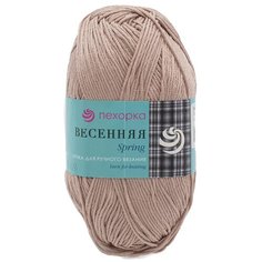 Пряжа Пехорка Весенняя (100%мерсеризованный хлопок) (124-Песочный), 5 мотков
