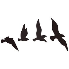 Панно настенное из дерева AFI DESIGN "Птицы мини", черное