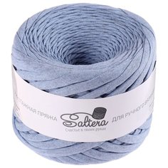 Пряжа Saltera трикотажная, 100 % хлопок, 320 г, 100 м, 107 голубой меланж