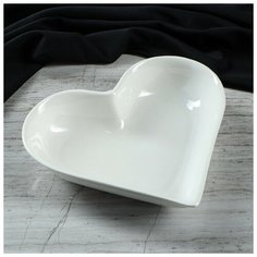 Салатник 0,4 л "Сердце" белый 1717965 Керамика ручной работы
