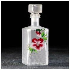 Графин кристалл 500 мл "Анютки", цвет жемчуг 2274002 Gid Glass