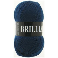 Пряжа Vita Brilliant (Бриллиант) 4955 джинсовый 45% шерсть ластер, 55% акрил 100г 380м 5шт