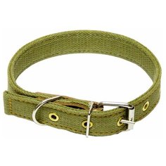 Двойной ошейник из брезента зоотехнология-м, размер 70 см, ширина 35 мм