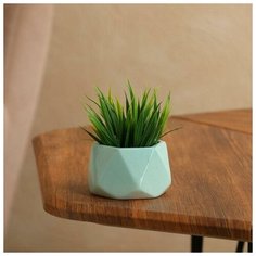 Кашпо "Оригами" №1. голубое. керамика. 0.2 л