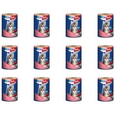 Корм консервированный для котят MonAmi, с говядиной, 350 гр, 12 шт
