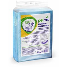Пеленка Петмил впитывающая, одноразовая, 60х40 см, 10 шт Pet Mil