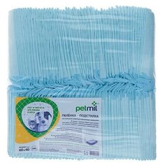 Пеленка Петмил впитывающая, одноразовая, 60х40 см, 100 шт Pet Mil