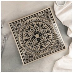 Тарелка обеденная 30 см "Эльмира" цвет золото 4757559 Nina Glass