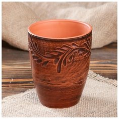 Стакан "Резной узор", красная глина, 0.3 л 1455145