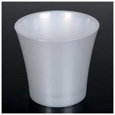 Кашпо со вставкой 1,2 л "Арте", цвет жемчуг-прозрачный 4604228 Santino