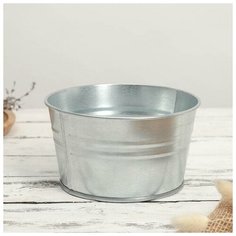Кашпо оцинкованное 1,5 л, оцинкованное 2499768 Сима ленд
