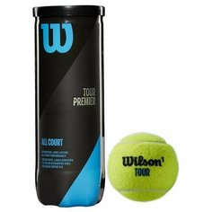 Мяч теннисный WILSON Tour Premier All Court WRT109400, одобр.ITF, фетр, нат.резина,. уп.3 шт