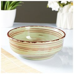 Миска "Русская" средняя, 18см, мята 7004051 Борисовская керамика