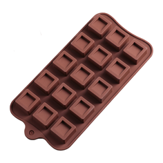 Форма для шоколада Доляна Кубики, 15 ячеек, коричневый