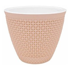 Кашпо "Ротанг" (1,6л.) Цв. Пудровый (Арт. КШ-6470) BMC