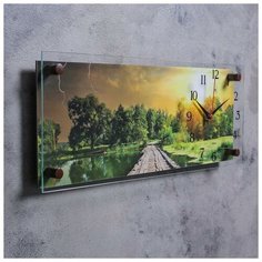 Часы настенные 21 век Природа, "Природа", 50*20 см