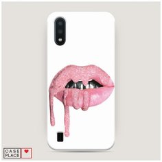 Чехол Пластиковый Samsung Galaxy A01 Потекший блеск на губах Case Place