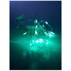 Гирлянда Feron Нить CL570, 200 см, 20 ламп, зеленые диоды/прозрачный провод