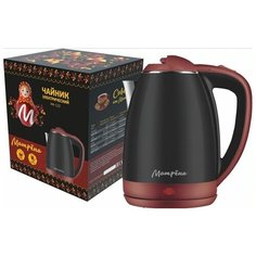 Чайник Матрена MA-122, черный/бордовый Матрёна