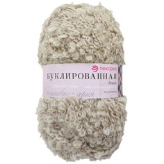 Пряжа Пехорка Буклированная 200 гр., 220 м., упак./5 шт. (30% мохер, 20% шерсть, 50% акрил высокообъемный) (03-Светлобежевый), 5 мотков