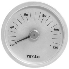 Термометр алюминиевый круглый механический Rento для бани и сауны