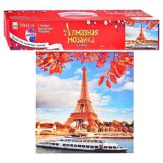 Алмазная мозаика Рыжий кот классическая "Осенний Париж" без подрамника, с полным заполнением, 30*40 см (28 цветов) (GB265)